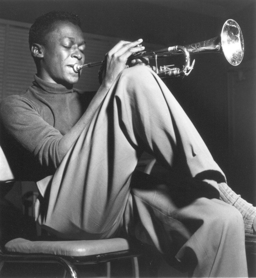  Miles Davis in the 1940s, photograph by Francis Wolff 