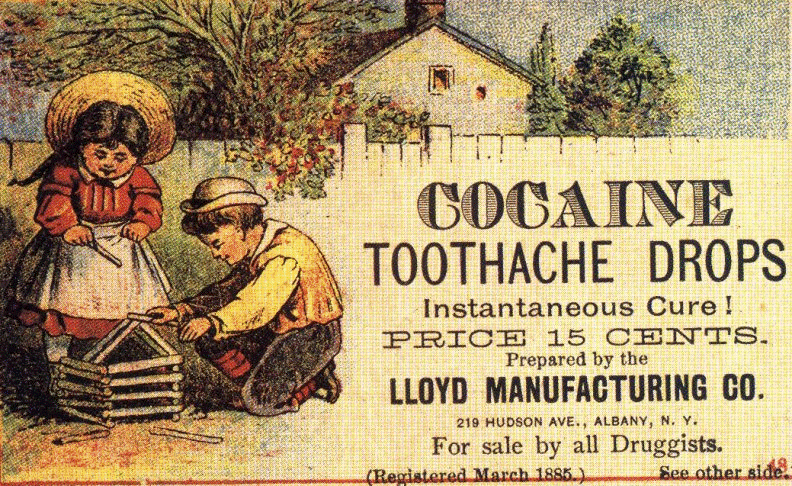  Print advertisement for cocaine toothache drops 